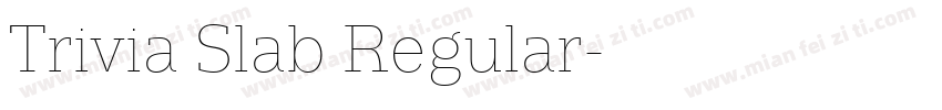 Trivia Slab Regular字体转换